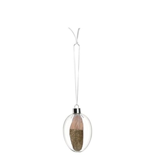 LEONARDO PESARO üveg tojás tollal 10cm