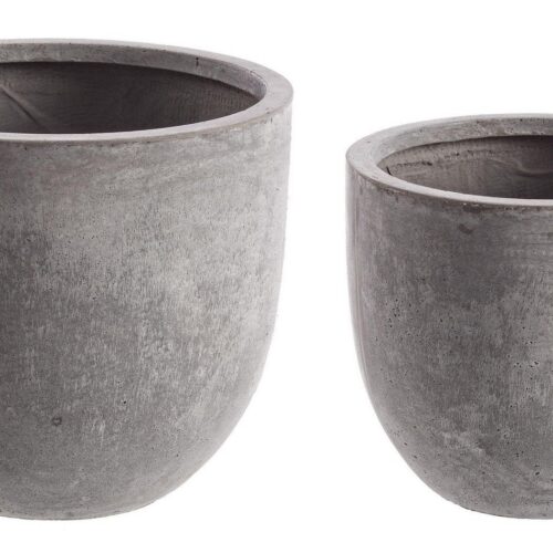 GREY II szürke 2 darabos virágcserép szett