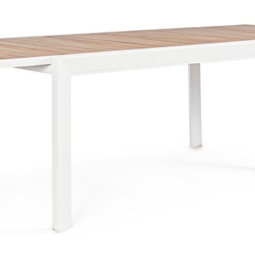 BELMAR fehér bővíthető kerti étkezőasztal 160-240 cm