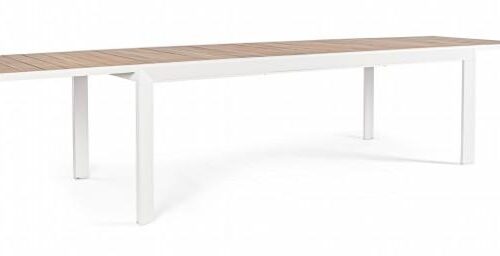 BELMAR fehér bővíthető kerti étkezőasztal 220-340 cm