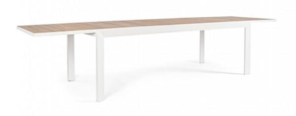 BELMAR fehér bővíthető kerti étkezőasztal 220-340 cm