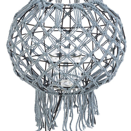 MACRAME szürke lámpás