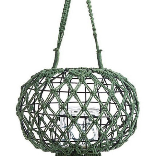 MACRAME II zöld lámpás