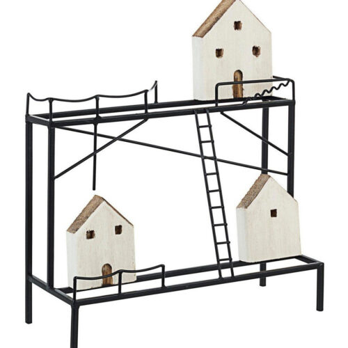 HOUSING fekete acél dísztárgy