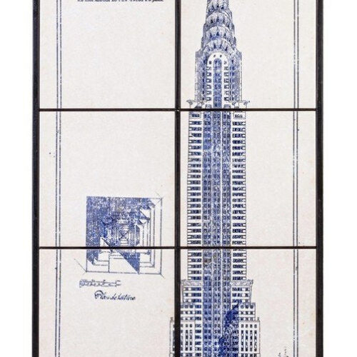 BIG BEN kék kerámia falikép