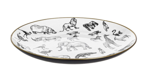 AFRICA fehér porcelán kínálótál