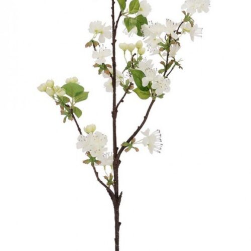 PEAR körtefa ág fehér virágokkal 94cm