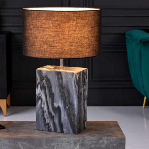 MARBLE fekete márvány asztali lámpa