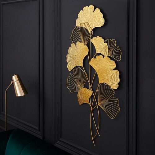 GINKGO arany vas fali dekoráció