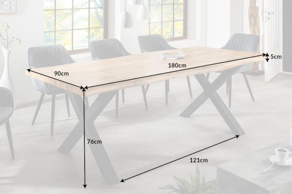 WILD tölgybarna fa étkezőasztal 180 cm