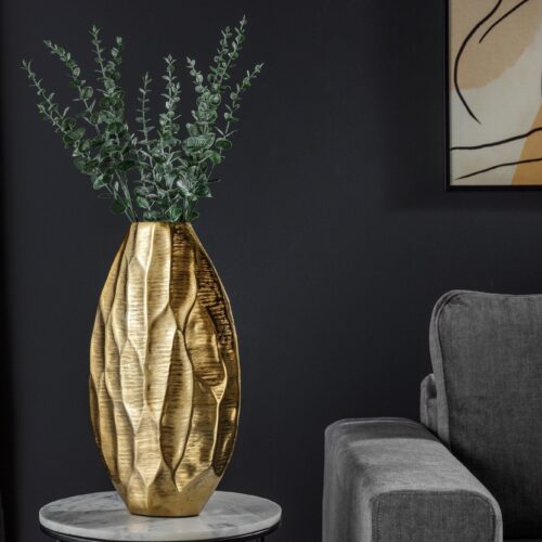 ORIENT II arany alumínium váza 45 cm