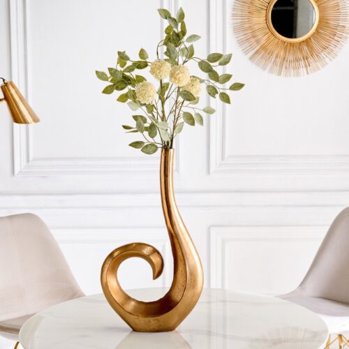 WAVE arany alumínium váza 47 cm