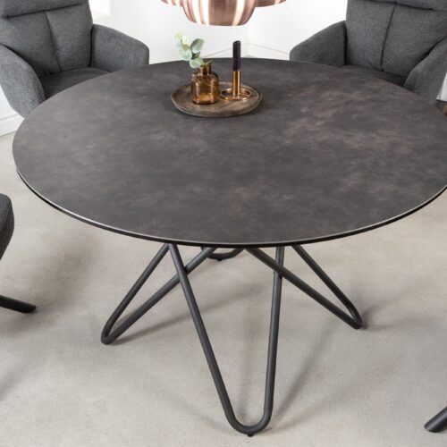 CIRCULAR szürke kerámia étkezőasztal 120 cm