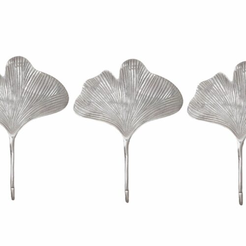GINKGO ezüst alumínium fali akasztó