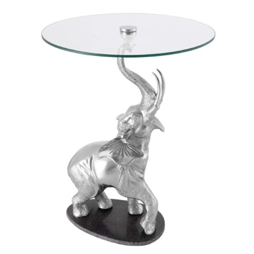ELEPHANT ezüst márvány lerakóasztal