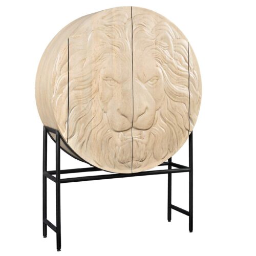 LION fehér mangófa tálalószekrény
