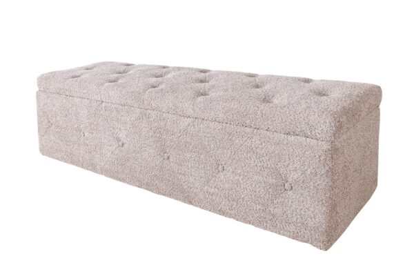EXTRAVAGANCIA pezsgőszín bouclé ülőpad 140cm