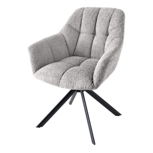 PAPILLON szürke bouclé forgószék