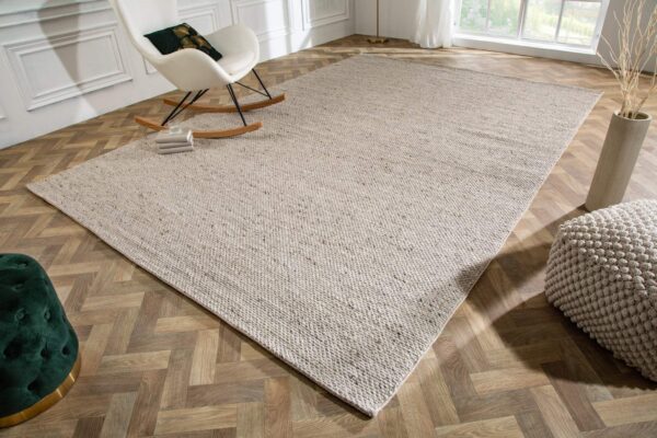 WOOL ezüstszürke gyapjú szőnyeg 350x240cm