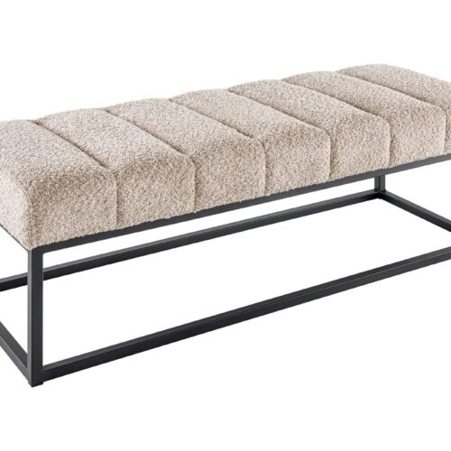 PETIT BEAUTÉ pezsgőszín bouclé ülőpad 110cm