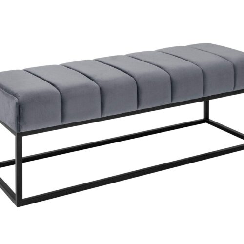 PETIT BEAUTE ezüstszürke bársony ülőpad 110cm
