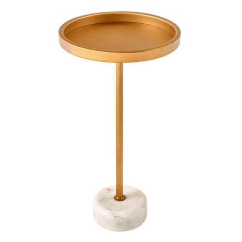 TRAYFUL arany-fehérmárvány lerakóasztal 60cm