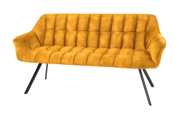 PAPILLON mustársárga bársony ülőpad 165cm