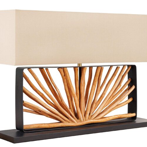 EUPHORIA bézs longán fa asztali lámpa 80cm