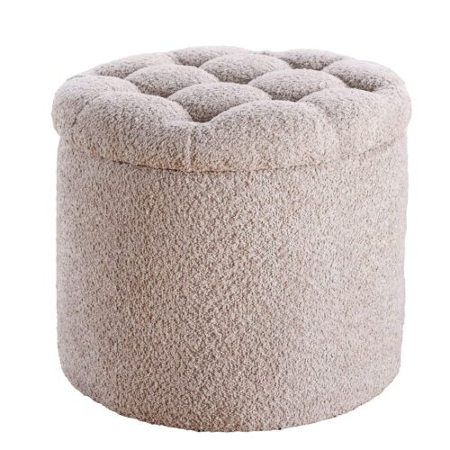 MODERN BAROCK pezsgő bouclé tároló zsámoly 50cm