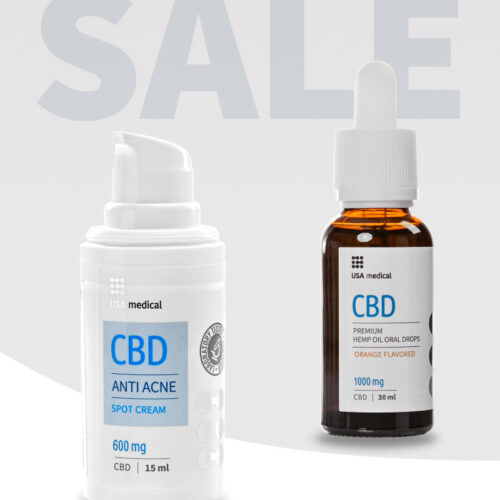 CBD krém pattanásos bőrre  600 mg CBD + CBD Olaj 1000 mg