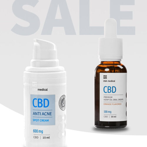 CBD krém pattanásos bőrre  600 mg CBD + CBD Olaj 500 mg