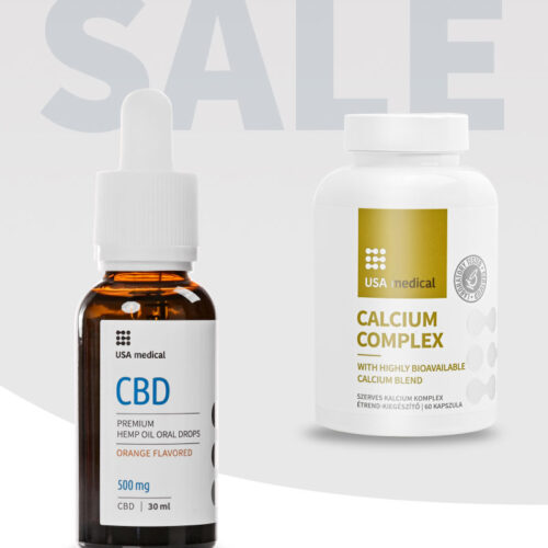 CBD Olaj 500 mg + Szerves Kalcium Komplex