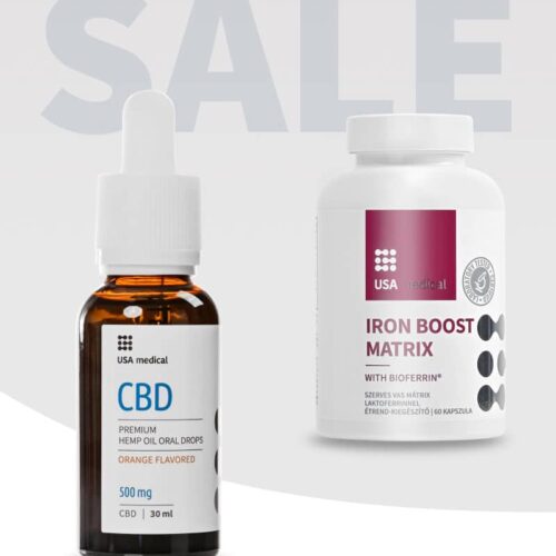 CBD Olaj 500 mg + Vas mátrix