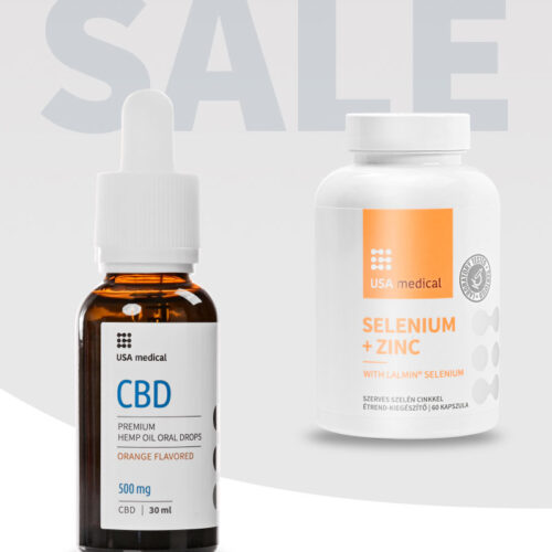 CBD Olaj 500 mg + Szerves Lalmin® szelén + cink
