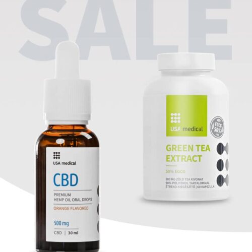 CBD Olaj 500 mg + Zöld tea