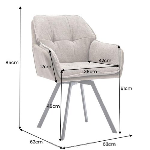 LOUNGER VINTAGE taupe mikroszálas szék
