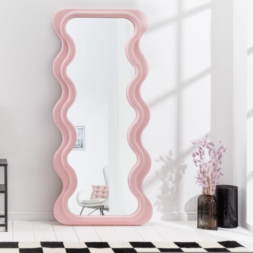 CURVY rózsaszín fali tükör 160cm