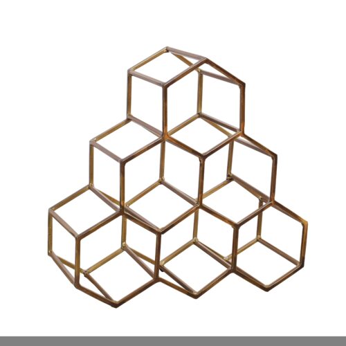 HONEYCOMB arany 6 palackos alumínium bortartó 35cm