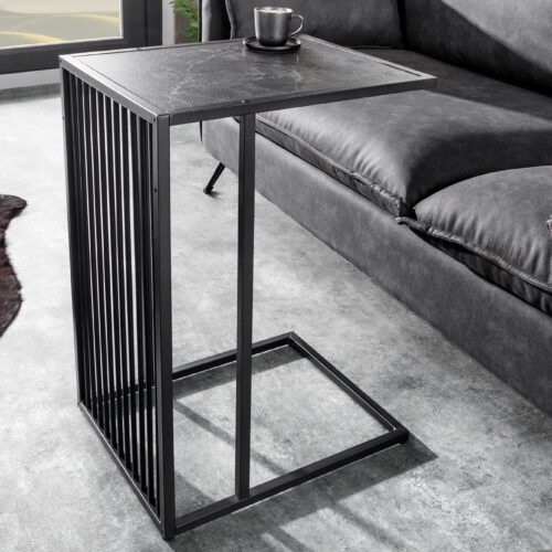 ARCHITECTURE fekete márvány mintázatú dohányzóasztal 60cm
