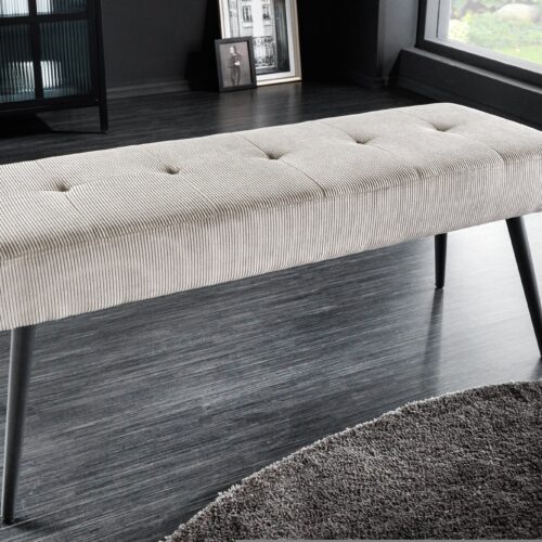 BOUTIQUE világosszürke ülőpad 100cm