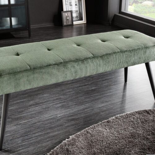 BOUTIQUE zöld kordbársony ülőke 100cm