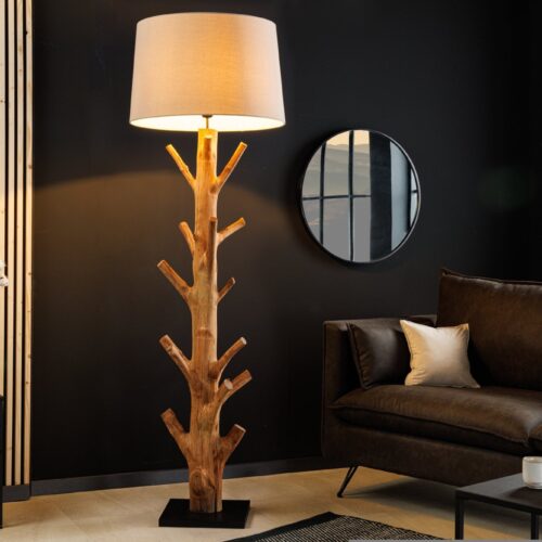 TREE NATURE barna fa állólámpa 175cm