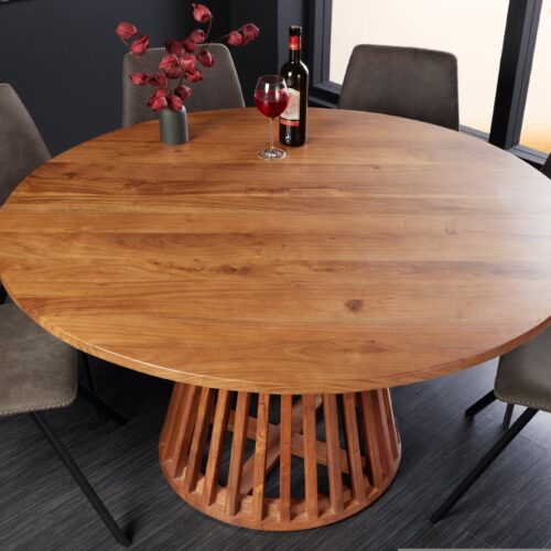 MAISON JADE barna akácfa étkezőasztal 130cm