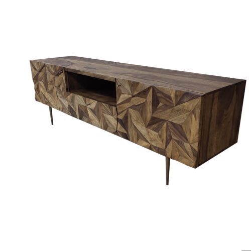 STONE FINISH barna fa tv szekrény 160cm
