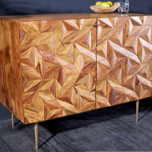 STONE FINISH barna fa bárszekrény 90cm