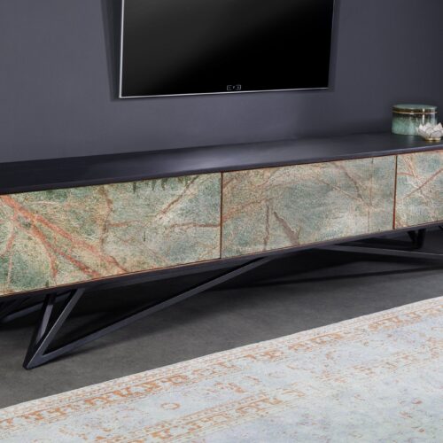 MOUNTAIN SOUL zöld márványmintás tv szekrény 200cm