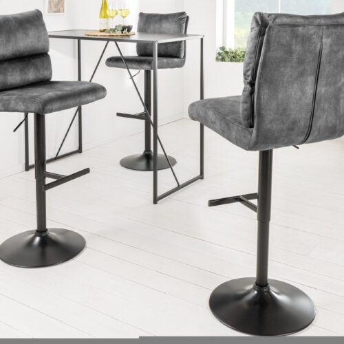 COMFORT szürke mikroszálas bárszék