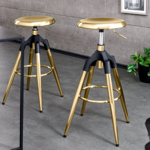 INDUSTRIAL arany fém bárszék 80cm