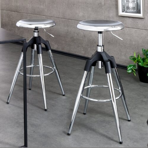INDUSTRIAL króm fém bárszék 80cm
