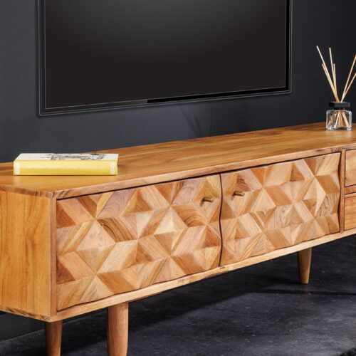 ALPINE barna akácfa tv szekrény 145cm